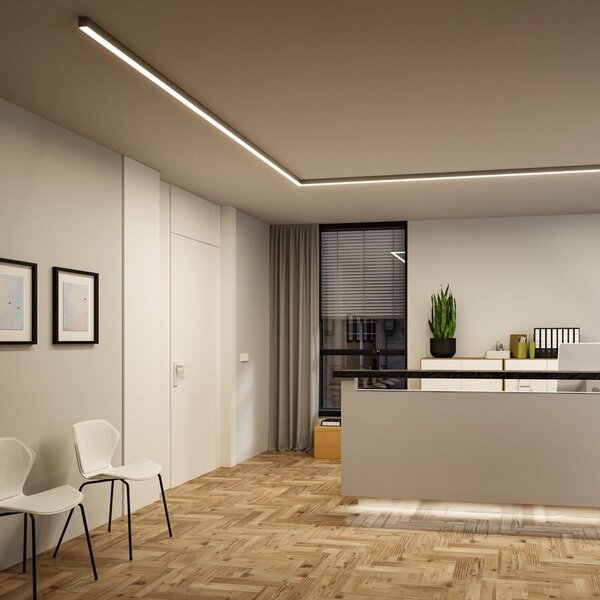 Paulmann LED φωτιστική λωρίδα Linion, χρώμιο, 50 cm, 3.000 K, ρυθμιζόμενος, Μεταλλικό, Σαλόνι / τραπεζαρία, Αλουμίνιο, σύγχρονο