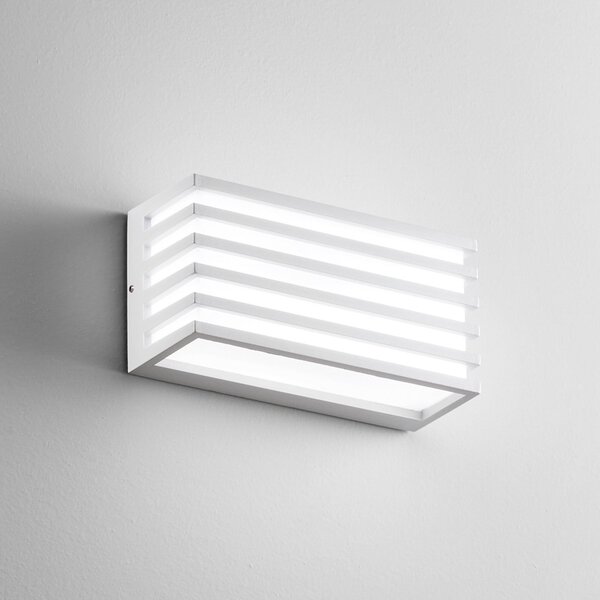 INTEC Λάμπα LED εξωτερικού χώρου Dukrot, λευκή, πλάτος 22 cm, μέταλλο, Λευκό, Αλουμίνιο, σύγχρονο