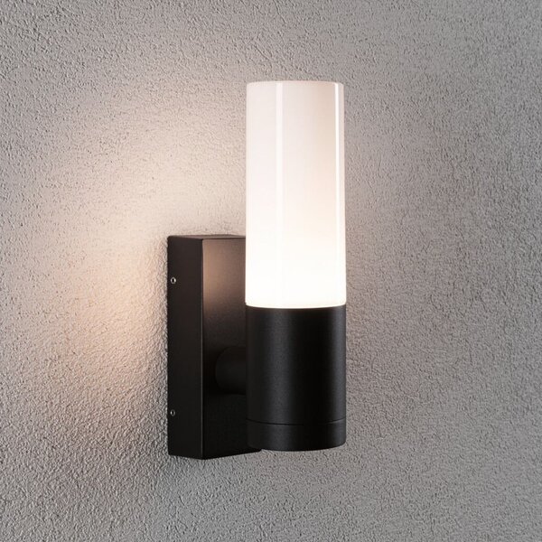 Paulmann Εξωτερική απλίκα Tralia, ανθρακί, ύψος 25 cm IP44, ρυθμιζόμενος, Μαύρο, Αλουμίνιο, σύγχρονο