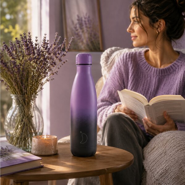 Μπουκάλι Θερμός Original Gradient Chilly's με χωρητικότητα 500ml και διατήρηση θερμοκρασίας 12h ζεστό / 24h κρύο - Midnight Haze