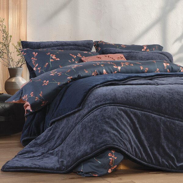 Κουβερτοπάπλωμα Υπέρδιπλο (240x220) Nef-Nef Homeware Premium Vania Blue/Black