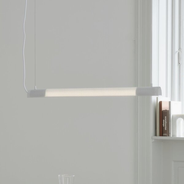 GEJST Κρεμαστό φωτιστικό Radent, λευκό, μήκος 70 cm, G13 LED, Λευκό, Σαλόνι / τραπεζαρία, Μέταλλο