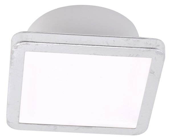 LIGHTME LightMe Φωτιστικό οροφής Aqua Uno, 11x11cm, φύλλο ασημιού, IP44, Μεταλλικό, Μπάνιο, Αλουμίνιο, σύγχρονο