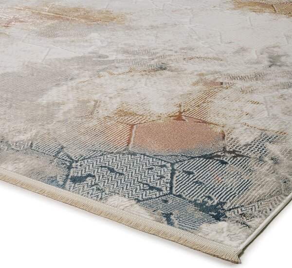Χαλί (140x200) Βιοκαρπέτ Alora EF06A Cream/Blue
