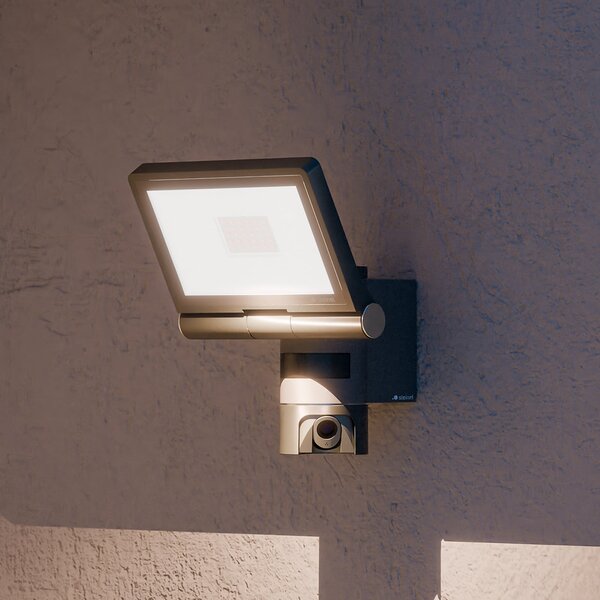 STEINEL LED-Kamerastrahler XLED CAM2 SC, ανθρακί, IP44, Γκρι, Αλουμίνιο, σύγχρονο