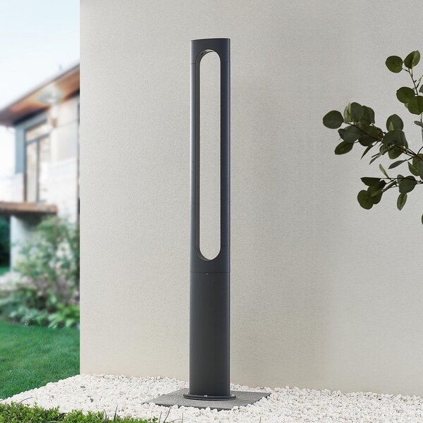 Lucande Dovino LED φωτιστικό κοντάρι, 150 cm, Μαύρο, Αλουμίνιο, σύγχρονο