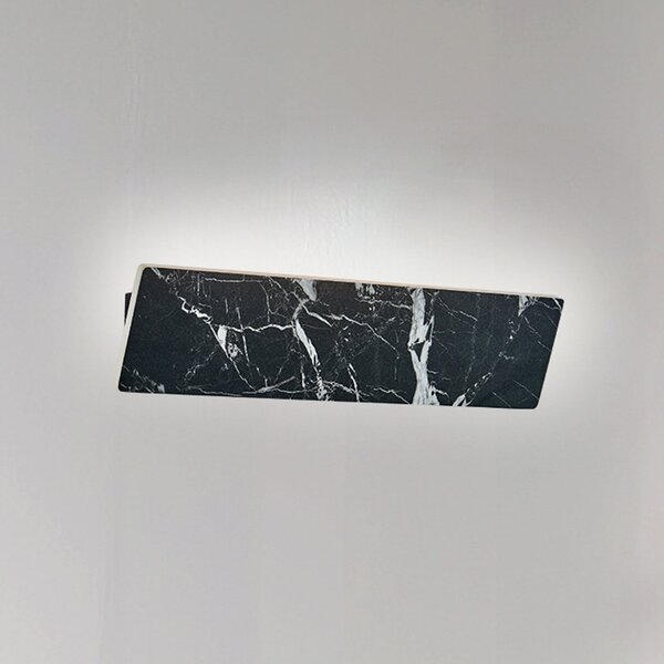 Viokef LED απλίκα Selena, πλάτος 40 cm, μαύρο, τεχνητός λίθος, Μαύρο, Σαλόνι / τραπεζαρία, Πλαστικό