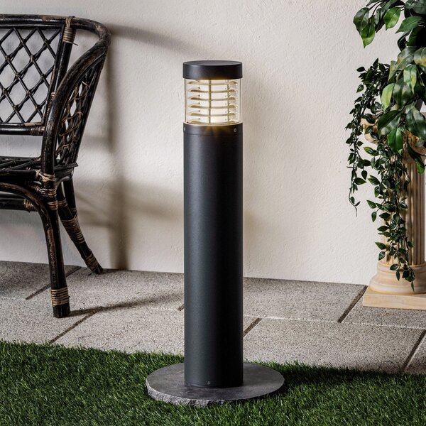 Lucande Λαμπτήρας προβολής LED Lucius, 65cm, ανθρακί, μεταλλικό, IP54, Μαύρο, Αλουμίνιο, σύγχρονο