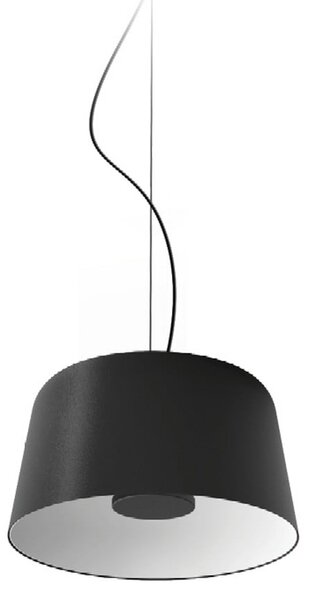 Linea Light Κρεμαστό φωτιστικό LED Delfi_P, μαύρο, Ø 35 cm, μέταλλο, ρυθμιζόμενος, Μαύρο, Σαλόνι / τραπεζαρία, Αλουμίνιο, σύγχρονο