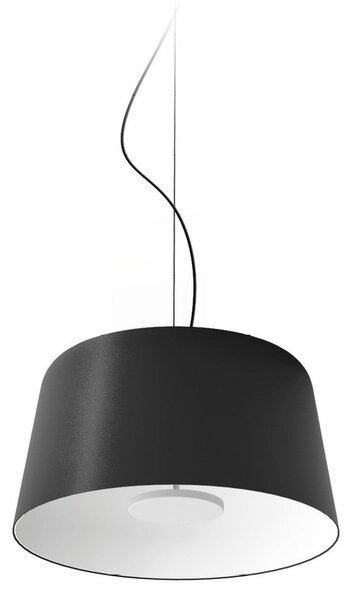 Linea Light Κρεμαστό φωτιστικό LED Delfi_P, μαύρο, Ø 45 cm, μέταλλο, ρυθμιζόμενος, Μαύρο, Σαλόνι / τραπεζαρία, Αλουμίνιο, σύγχρονο