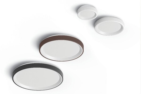 Linea Light LED φωτιστικό τοίχου Iside, λευκό, μέταλλο, Ø 35 cm, IP40, ρυθμιζόμενος, Λευκό, Σαλόνι / τραπεζαρία, Μέταλλο, σύγχρονο