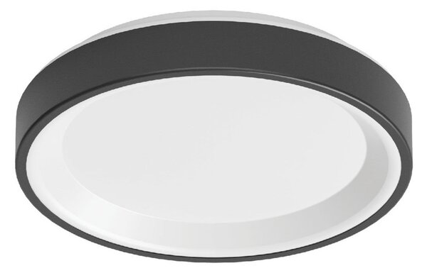 Linea Light LED φωτιστικό τοίχου Iside, μαύρο, μέταλλο, Ø 35 cm, IP40, ρυθμιζόμενος, Μαύρο, Σαλόνι / τραπεζαρία, Μέταλλο, σύγχρονο