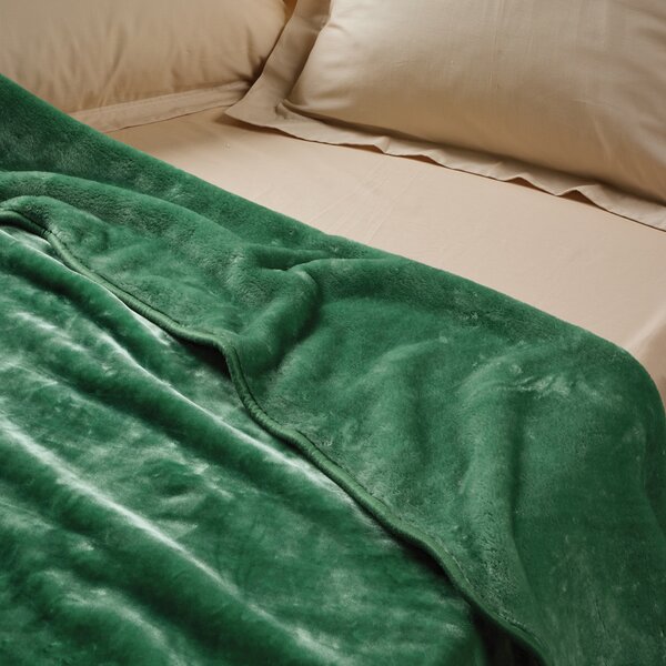 Κουβέρτα Βελουτέ Μονή (160x220) Das Home Velour 0293 Green