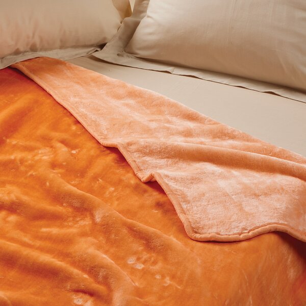 Κουβέρτα Βελουτέ Μονή (160x220) Das Home Velour 0297 Salmon