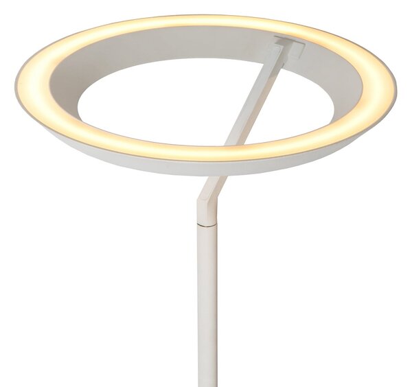Lucide Λάμπα δαπέδου LED Celeste, λευκή, ύψος 174 cm, μέταλλο, ρυθμιζόμενος, Λευκό, Σαλόνι / τραπεζαρία, Μέταλλο, σύγχρονο