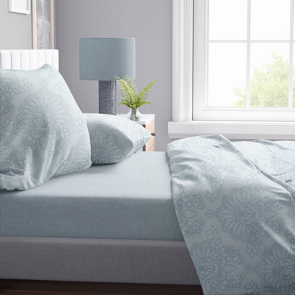 Σεντόνια Μονά (Σετ 160x240) Dimcol Άρτεμις 705 Light Blue-Grey