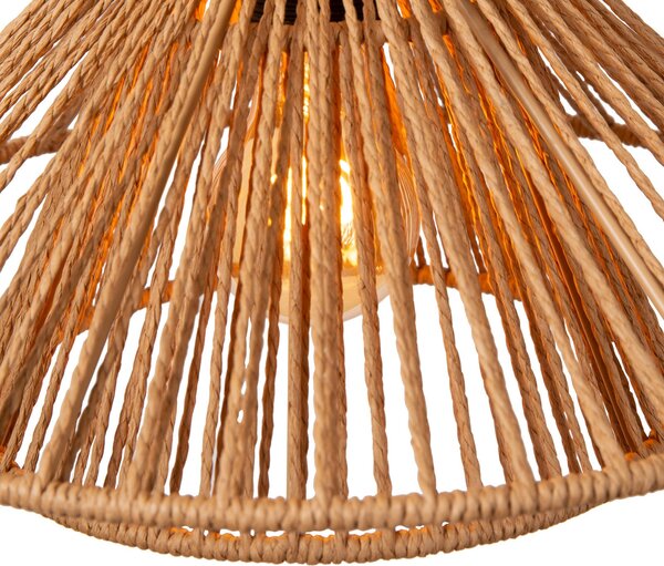 Lucide Κρεμαστό φωτιστικό Tasman, μήκος 61 cm, φυσικό χρώμα, χαρτί, 3 φτερά., ρυθμιζόμενος, Μπεζ, Σαλόνι / τραπεζαρία, Χαρτί / χαρτόνι, Σκανδιναβικό