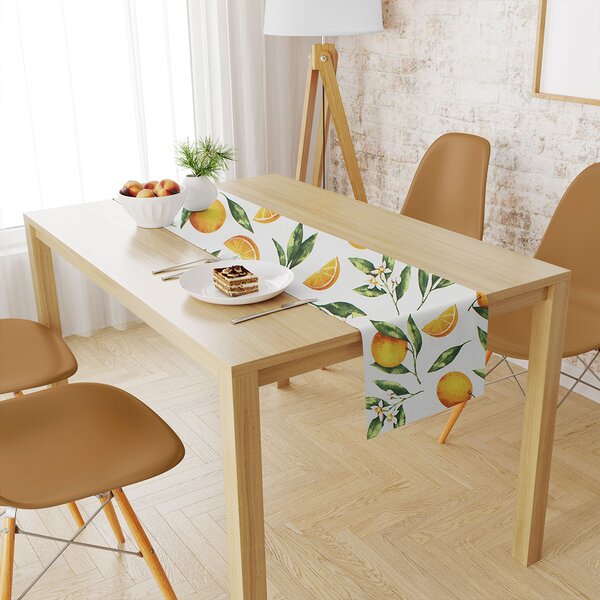 Αλέκιαστη Τραβέρσα (40x180) Dimcol Oranges 474 White-Orange