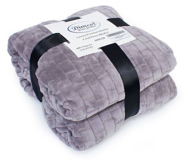 Κουβέρτα Fleece Μονή (160x220) Dimcol Brick 06 Grey
