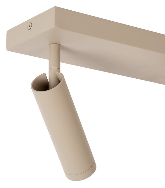 Lucide Αποφρακτήρας οροφής Grado, μήκος 25 cm, γκρι-καφέ, μέταλλο, 2 φύλλα., ρυθμιζόμενος, Μπεζ, Σαλόνι / τραπεζαρία, Αλουμίνιο, σύγχρονο