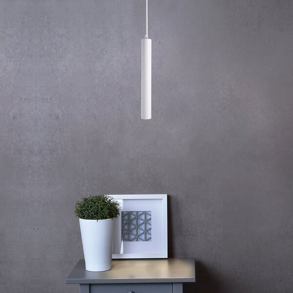Deko-Light Κρεμαστό φωτιστικό LED Slim, λευκό, αλουμίνιο, 2.700 K, ρυθμιζόμενος, Λευκό, Σαλόνι / τραπεζαρία, Αλουμίνιο, σύγχρονο