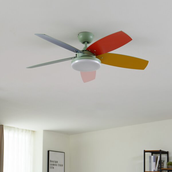 Lindby Ανεμιστήρας οροφής LED Jonte, ξύλο, DC, αθόρυβος, Ø 106 cm, ρυθμιζόμενος, Πολύχρωμο, Σαλόνι / τραπεζαρία, Μέταλλο, σύγχρονο