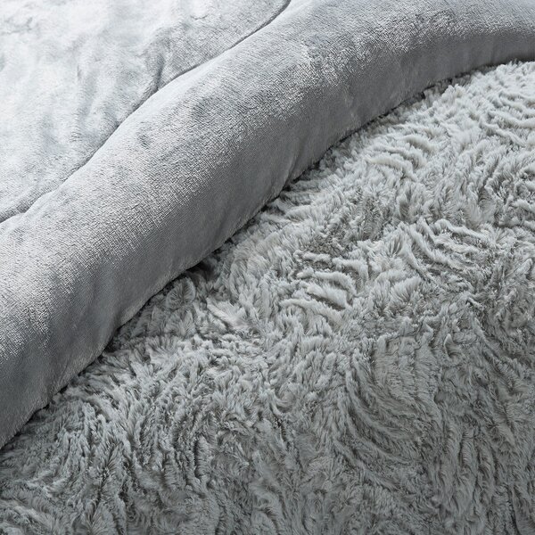 Κουβερτοπάπλωμα King Size (240x260) Silk Fashion Plush Blue Silver