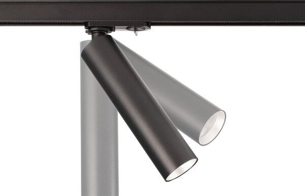 Deko-Light LED σποτ σιδηροτροχιάς Slim 1 φάση, μαύρο, αλουμίνιο, 5W, 2.700 K, ρυθμιζόμενος, Μαύρο, Σαλόνι / τραπεζαρία, Αλουμίνιο, σύγχρονο