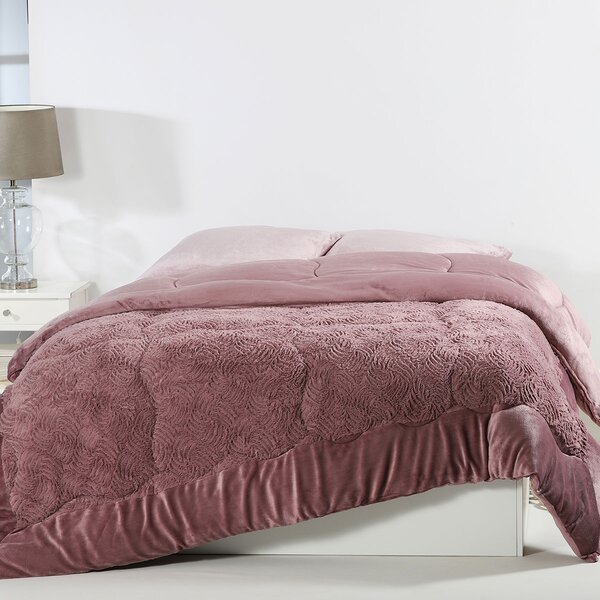 Κουβερτοπάπλωμα Υπέρδιπλο (220x240) Silk Fashion Plush Rust Red