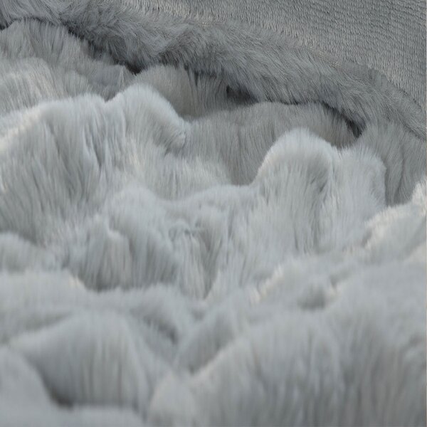 Γούνινη Μαξιλαροθήκη (50x70) Silk Fashion Burble Grey