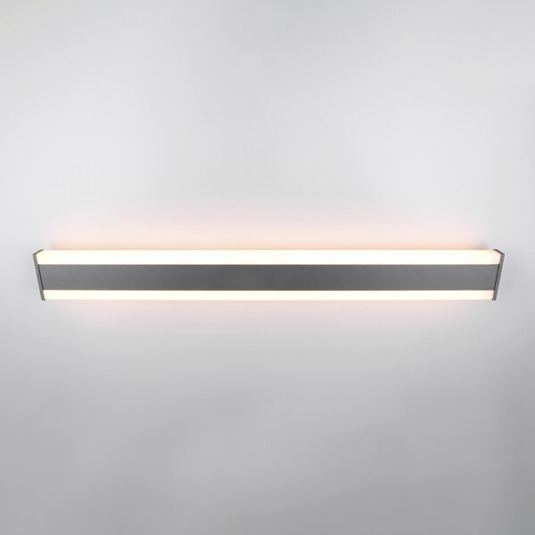 Trio Lighting Λάμπα LED εξωτερικού χώρου DAWSON, 100 cm ανθρακί IP54 CCT up/down, Μαύρο, Αλουμίνιο, σύγχρονο, Γωνιακός τοίχος