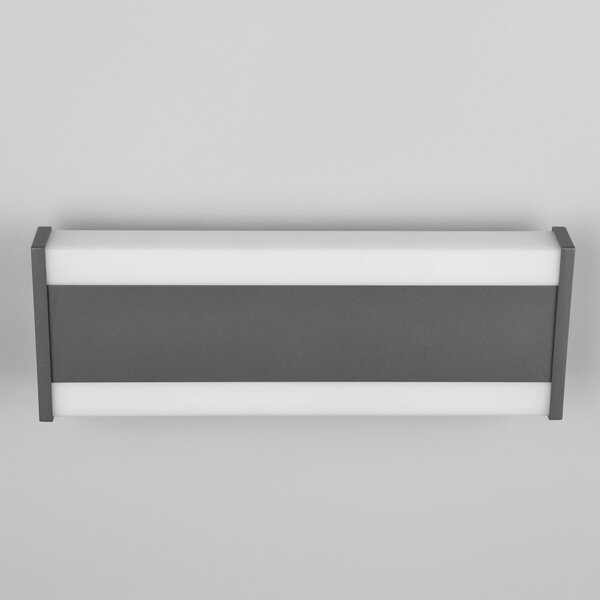 Trio Lighting Λάμπα LED εξωτερικού χώρου DAWSON, 30 cm, ανθρακί IP54 CCT up/down, Μαύρο, Αλουμίνιο, σύγχρονο, Γωνιακός τοίχος