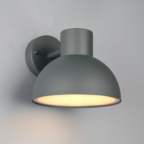 Trio Lighting Εξωτερικός φωτιστικός τοίχου ELBE, ανθρακί, Ø 20 cm, μέταλλο, IP44, ρυθμιζόμενος, Μαύρο, Αλουμίνιο, Στρογγυλό τοίχο