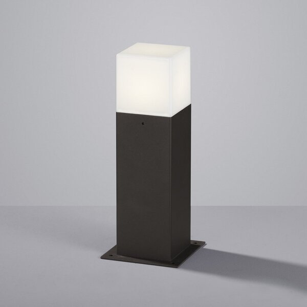 Trio Lighting LED-Sockelleuchte HUDSON, ανθρακί, ύψος 30 cm, μέταλλο IP44, Μαύρο, Αλουμίνιο, σύγχρονο