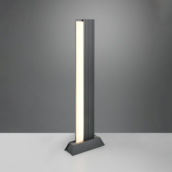 Trio Lighting Φωτιστικό LED MARIZA, ύψος 100 cm, ανθρακί, μέταλλο, IP65, Μαύρο, Αλουμίνιο, σύγχρονο