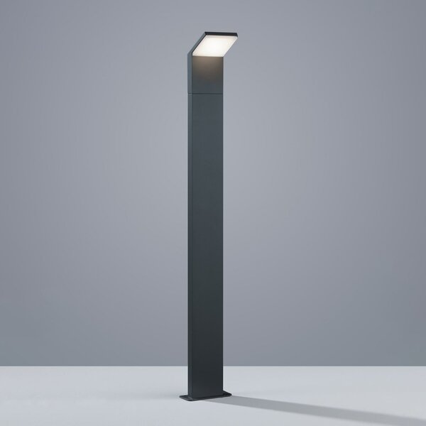 Trio Lighting Φωτιστικό LED PEARL, ύψος 100 cm, ανθρακί, μέταλλο, IP54, Μαύρο, Αλουμίνιο, σύγχρονο