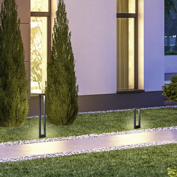 Trio Lighting Φωτιστικό LED RENO, ανθρακί, ύψος 100 cm, μέταλλο, IP54, Μαύρο, Αλουμίνιο, σύγχρονο
