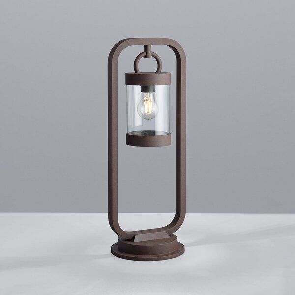 Trio Lighting Φωτιστικό διαδρόμου SAMBESI, χρώμα σκουριάς, ύψος 60 cm, μέταλλο, IP44, ρυθμιζόμενος, Καφέ / Σκουριάς, Αλουμίνιο, σύγχρονο