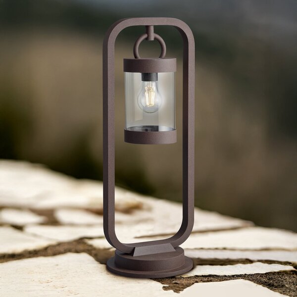 Trio Lighting Φωτιστικό διαδρόμου SAMBESI, χρώμα σκουριάς, ύψος 60 cm, μέταλλο, IP44, ρυθμιζόμενος, Καφέ / Σκουριάς, Αλουμίνιο, σύγχρονο