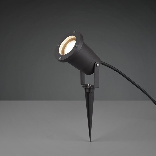 Trio Lighting Προβολέας UBANGI, ανθρακί, μέταλλο, IP65, GU10, Μαύρο, Αλουμίνιο, σύγχρονο