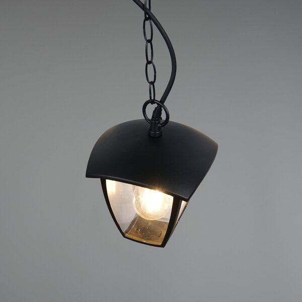 Trio Lighting Εξωτερικό φωτιστικό VENTA, μαύρο, 17 x cm, μέταλλο, IP44, ρυθμιζόμενος, Μαύρο, Αλουμίνιο, Φανάρι