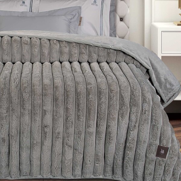 Κουβέρτα Γούνινη Υπέρδιπλη (220x240) Greenwich Polo Club Essential 3831 Taupe