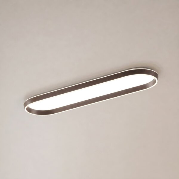 Lucande Φωτιστικό οροφής LED Rylan, 112 εκ., καφέ, με δυνατότητα ρύθμισης, ρυθμιζόμενος, Καφέ / Σκουριάς, Σαλόνι / τραπεζαρία, Μέταλλο, σύγχρονο