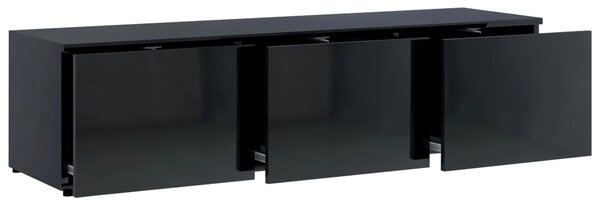 VidaXL Έπιπλο Τηλεόρασης Γυαλιστερό Μαύρο 120x34x30 εκ. Επεξ. Ξύλο