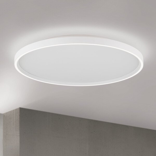 ORION Φωτιστικό οροφής LED Masca, λευκό, Ø 60 cm, CCT, μέταλλο, ρυθμιζόμενο, ρυθμιζόμενος, Λευκό, Σαλόνι / τραπεζαρία, Μέταλλο, σύγχρονο