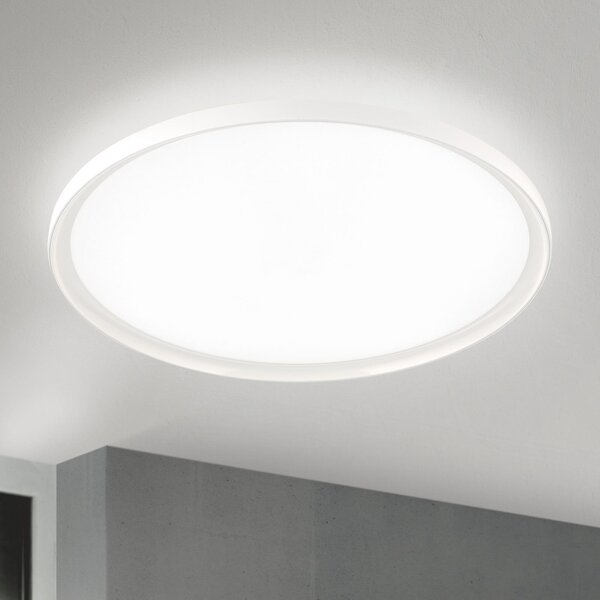 ORION LED οροφής GAMMA, Ø 60 cm, λευκό, τηλεχειριστήριο, CCT dim, ρυθμιζόμενος, Λευκό, Σαλόνι / τραπεζαρία, Μέταλλο, σύγχρονο