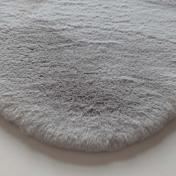 Χαλί Διαδρόμου Γούνινο (80x200) New Plan Puffy FC6 Light Grey