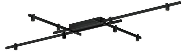Wever & Ducré Lighting WEVER DUCRÉ LED οροφής Trace Grid 1.0 μαύρο 927, ρυθμιζόμενος, Μαύρο, Σαλόνι / τραπεζαρία, Αλουμίνιο, σύγχρονο