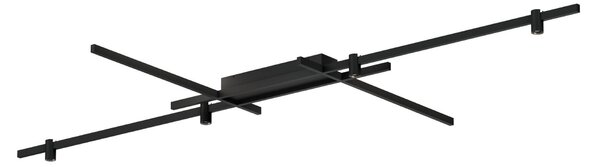 Wever & Ducré Lighting WEVER DUCRÉ LED οροφής Trace Grid 2.0 μαύρο 927, ρυθμιζόμενος, Μαύρο, Σαλόνι / τραπεζαρία, Αλουμίνιο, σύγχρονο