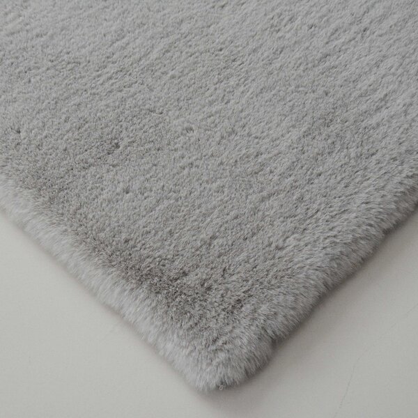 Χαλί Διαδρόμου Γούνινο (80x150) New Plan Puffy FC6 Light Grey